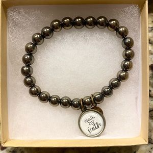 Never Lose Hope Designs Beautiful Bracelet With Walk By Faith Charm.